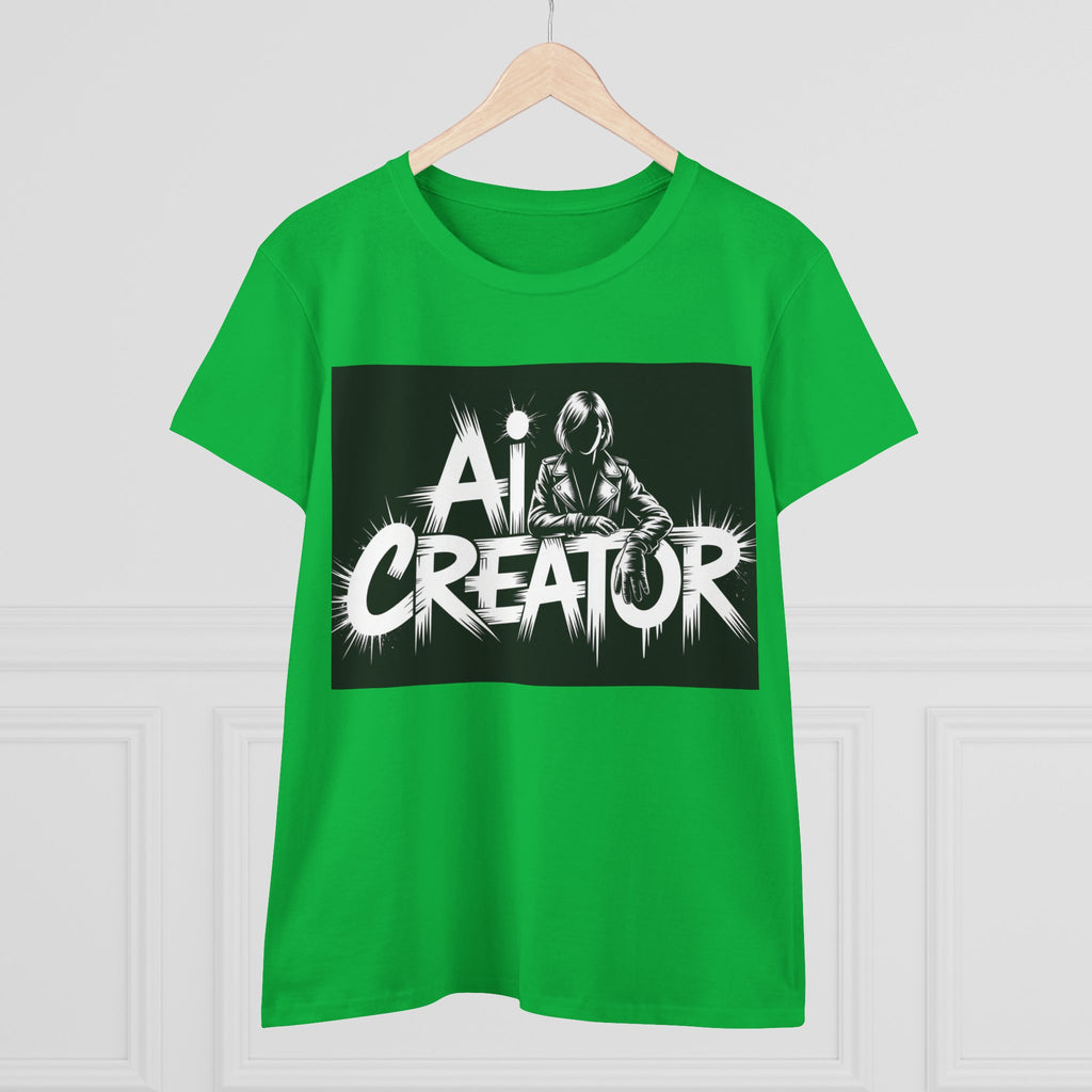 AI Creator  "Digital Rebel" Women's Midweight Cotton Tee
