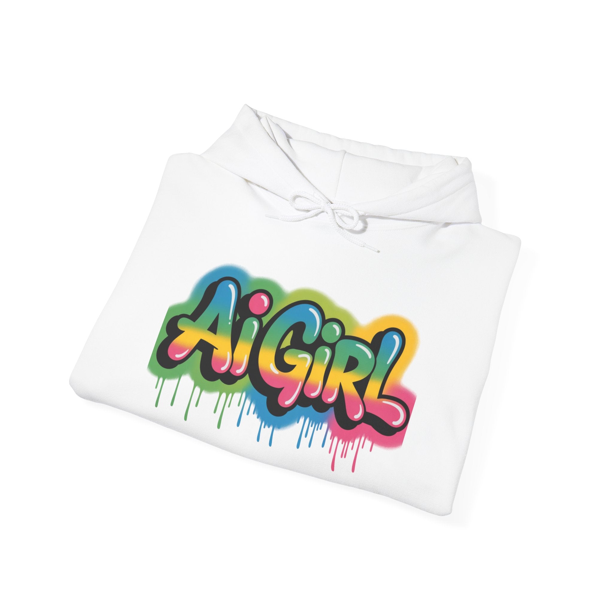 Ai Girl  "Graffiti Glow"  Unisex Heavy Blend™ Hooded Sweatshirt