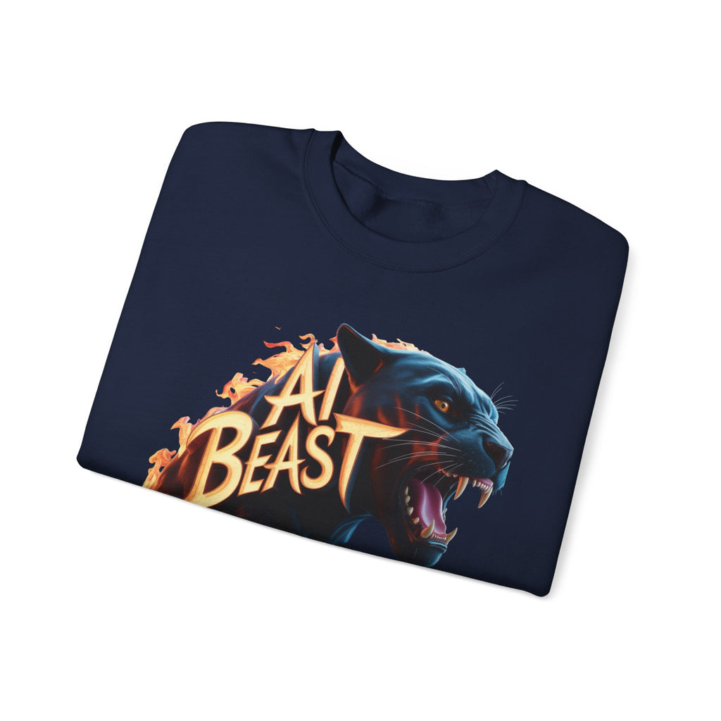 AI BEAST  "Wildfire Algorithm" Unisex Heavy Blend™ Crewneck Sweatshirt