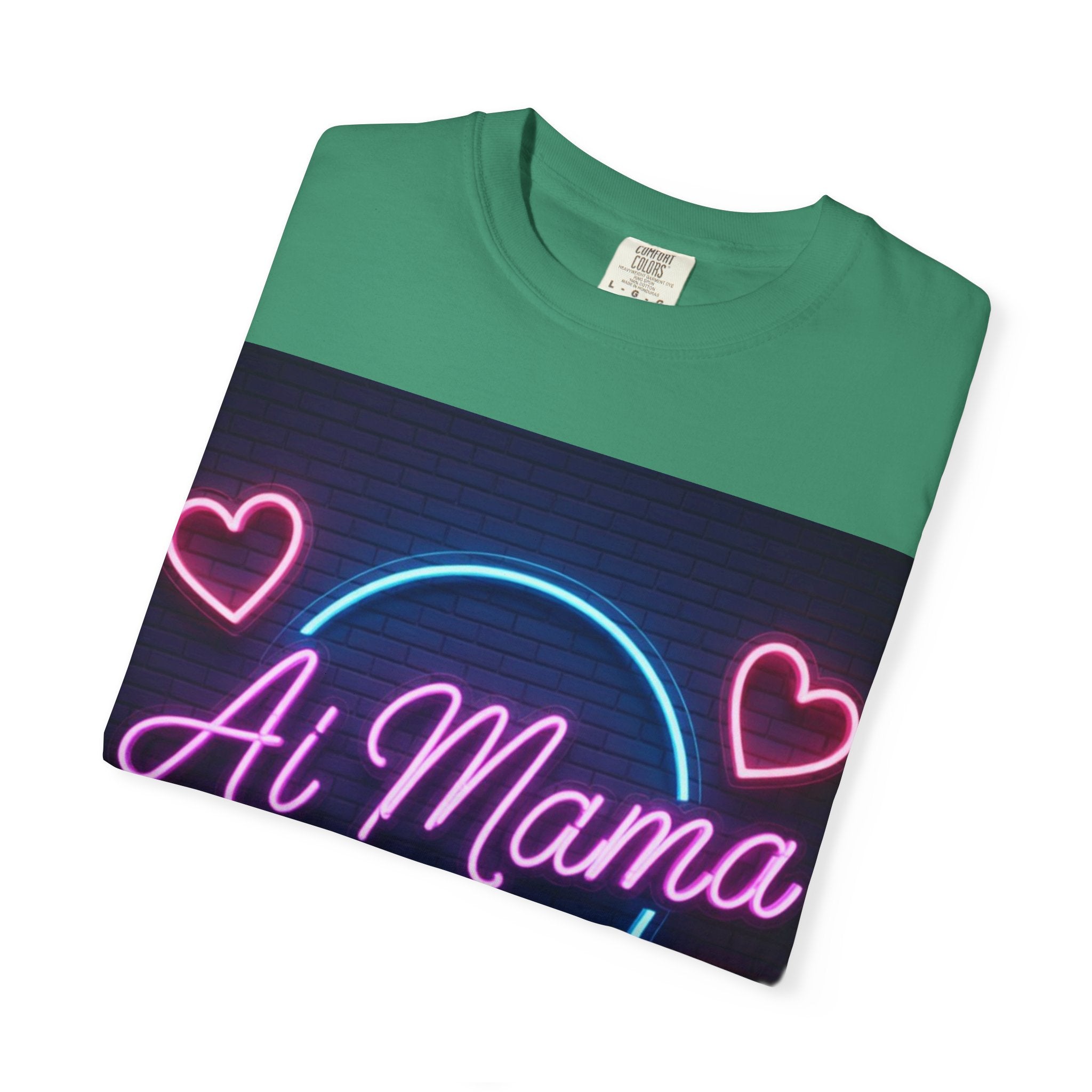 AI MAMA “Electric Love Loop” Unisex Garment-Dyed T-shirt