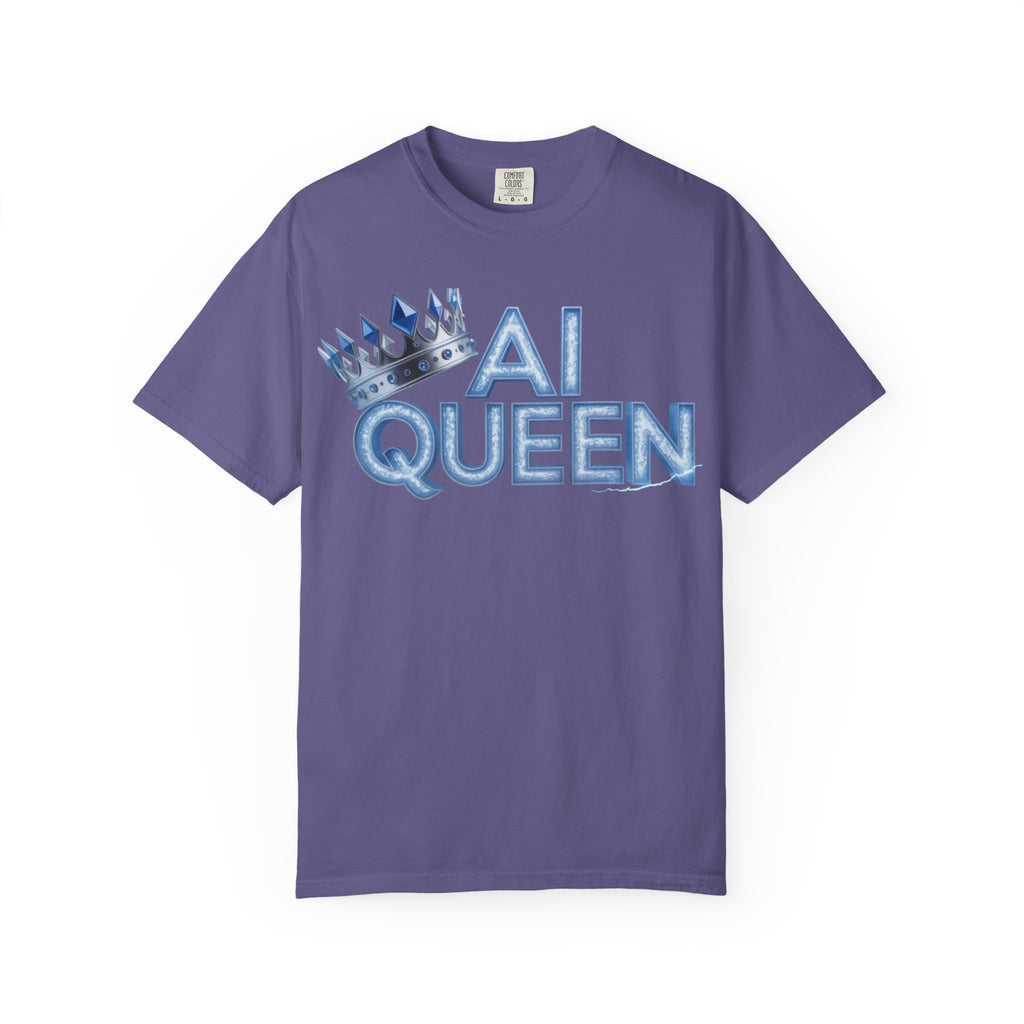 AI Queen "Frost Crown Frequency" Unisex Garment-Dyed T-shirt