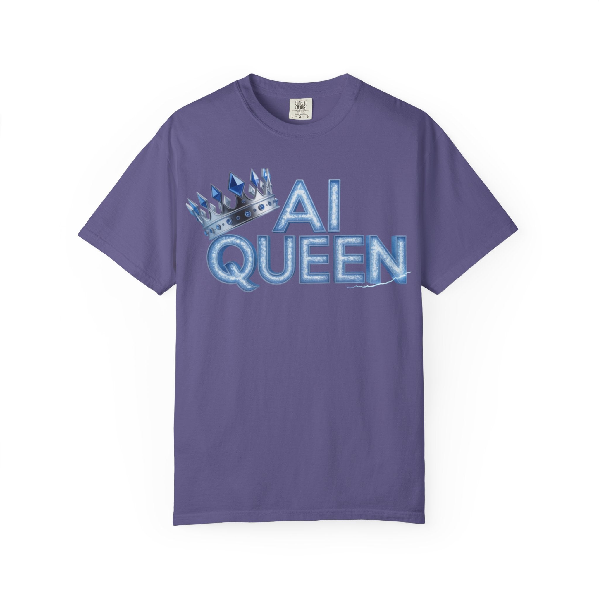 AI Queen "Frost Crown Frequency" Unisex Garment-Dyed T-shirt