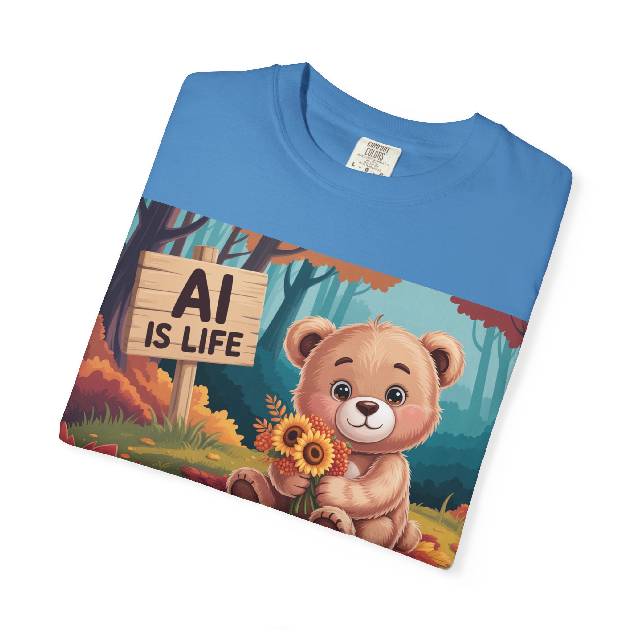 AI IS LIFE  " Cuddle Code "  Unisex Garment-Dyed T-shirt