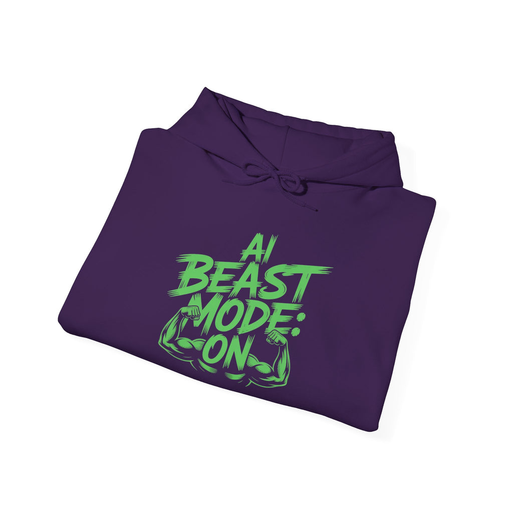 AI BEAST MODE: ON “DIGITAL HULK ENERGY” Unisex Heavy Blend™ Hooded Sweatshirt