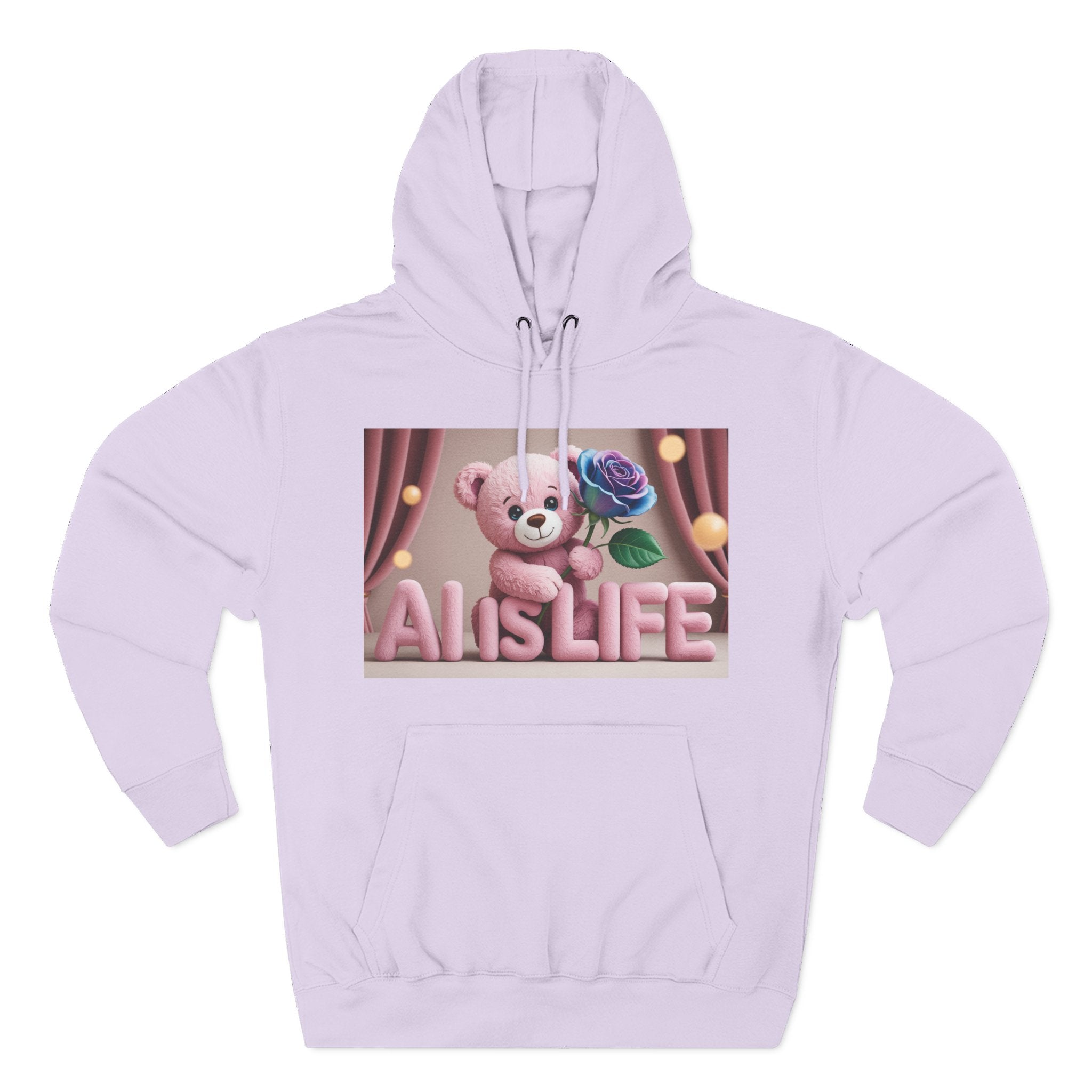 AI IS LIFE  "CUTE CIRCUIT" Three-Panel Fleece Hoodie