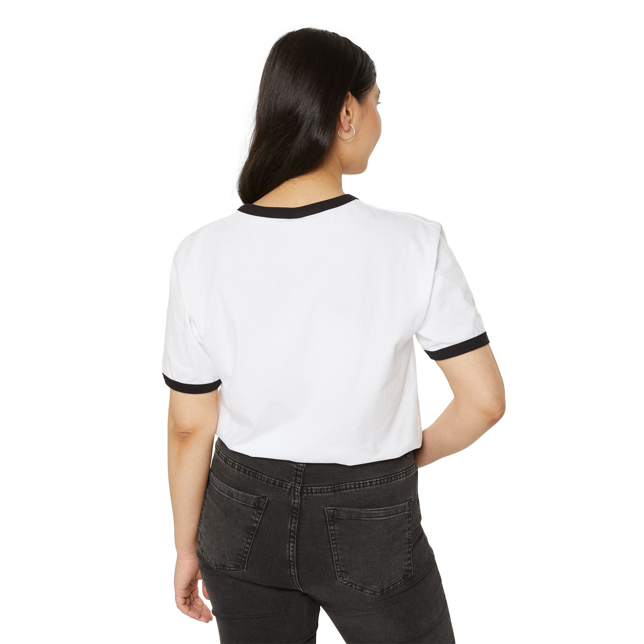 AI Creator  "Optic Loop" Unisex Cotton Ringer T-Shirt