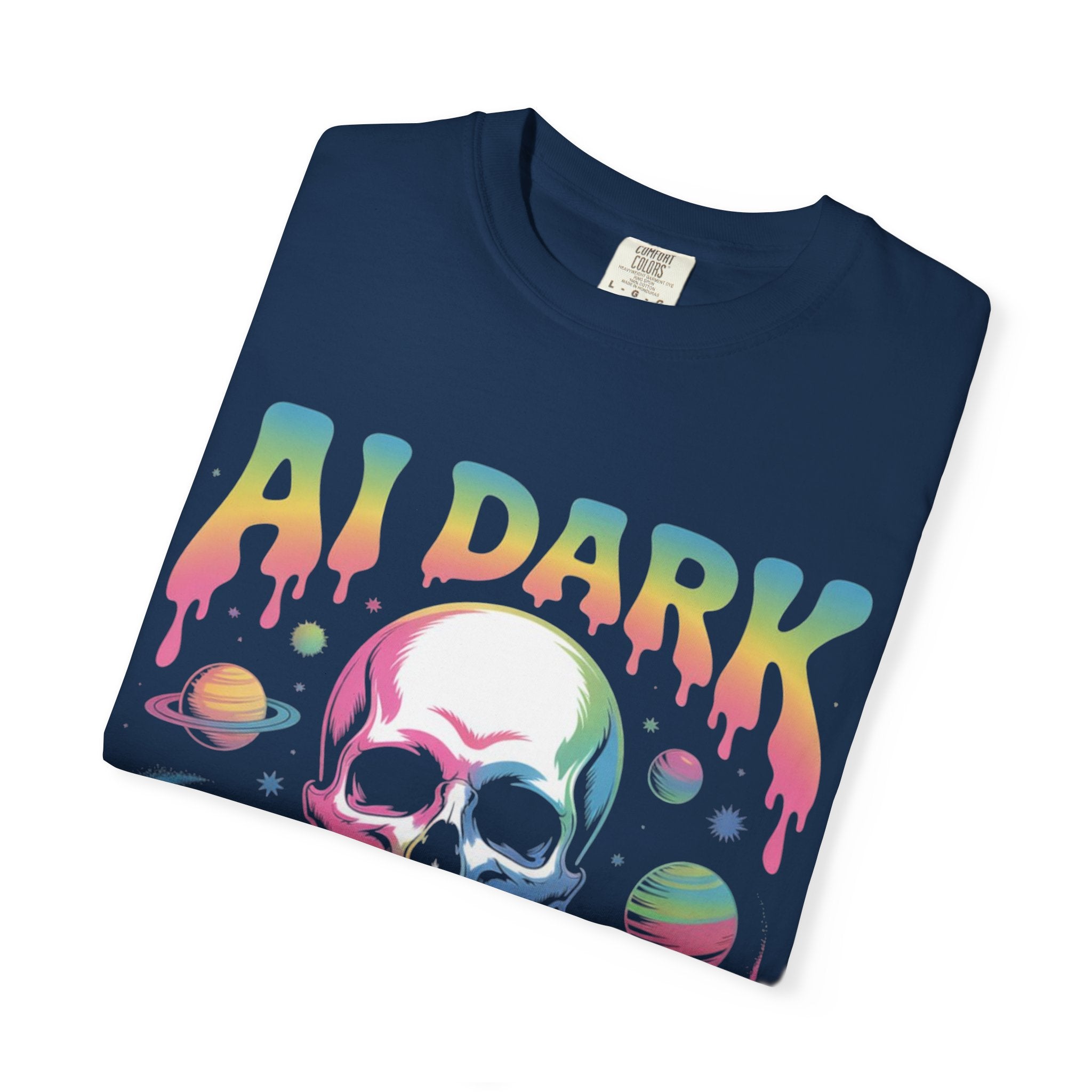 AI DARK “Death of Data” Unisex Garment-Dyed T-shirt