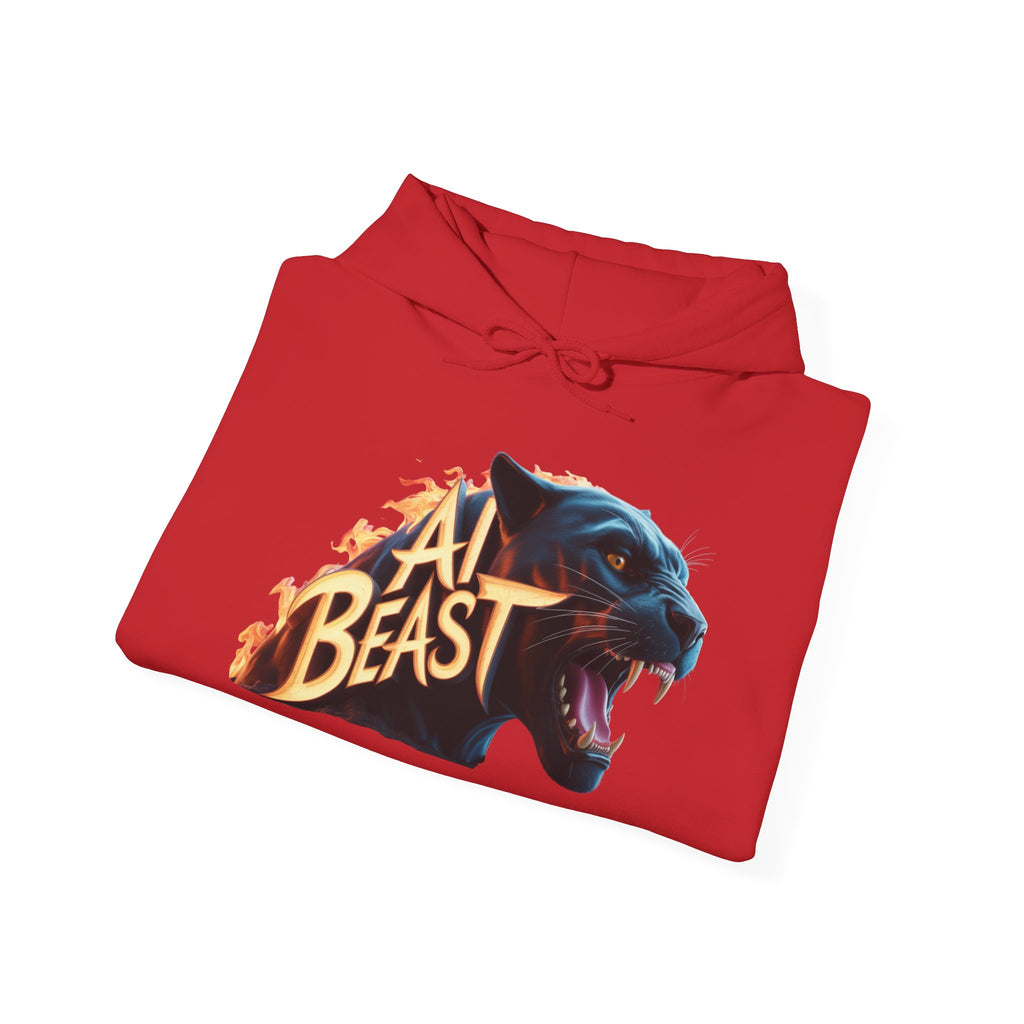 AI BEAST  "Wildfire Algorithm" Unisex Heavy Blend™ Hooded Sweatshirt