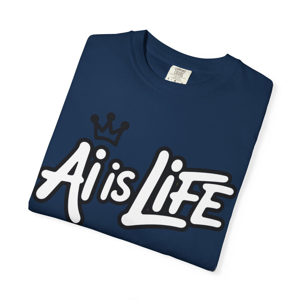 Ai is Life  "Crown Circuit" Unisex Garment-Dyed T-shirt
