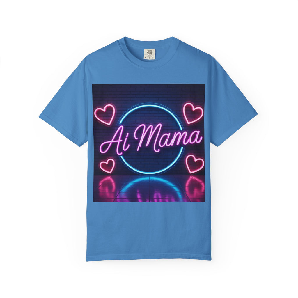 AI MAMA “Electric Love Loop” Unisex Garment-Dyed T-shirt