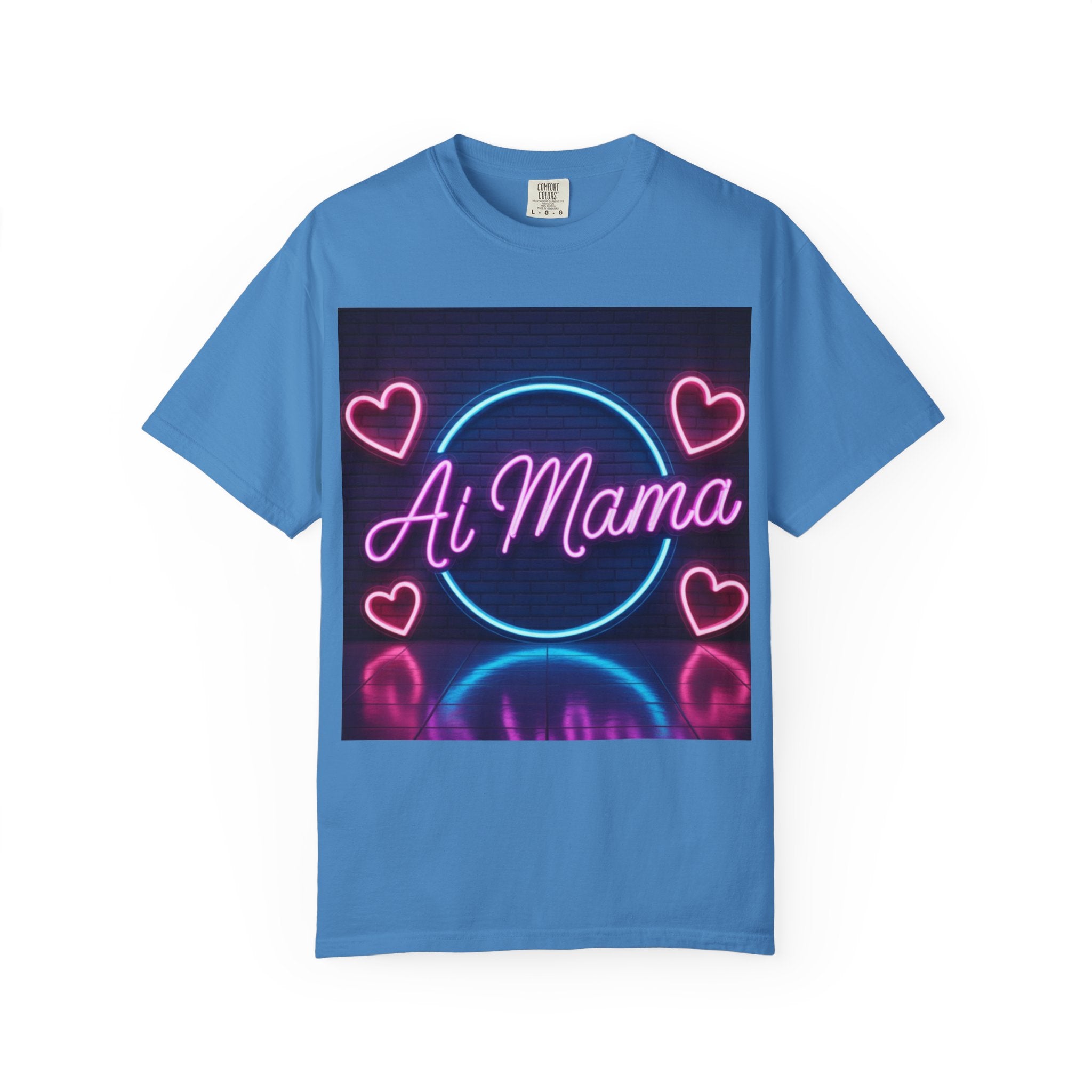 AI MAMA “Electric Love Loop” Unisex Garment-Dyed T-shirt