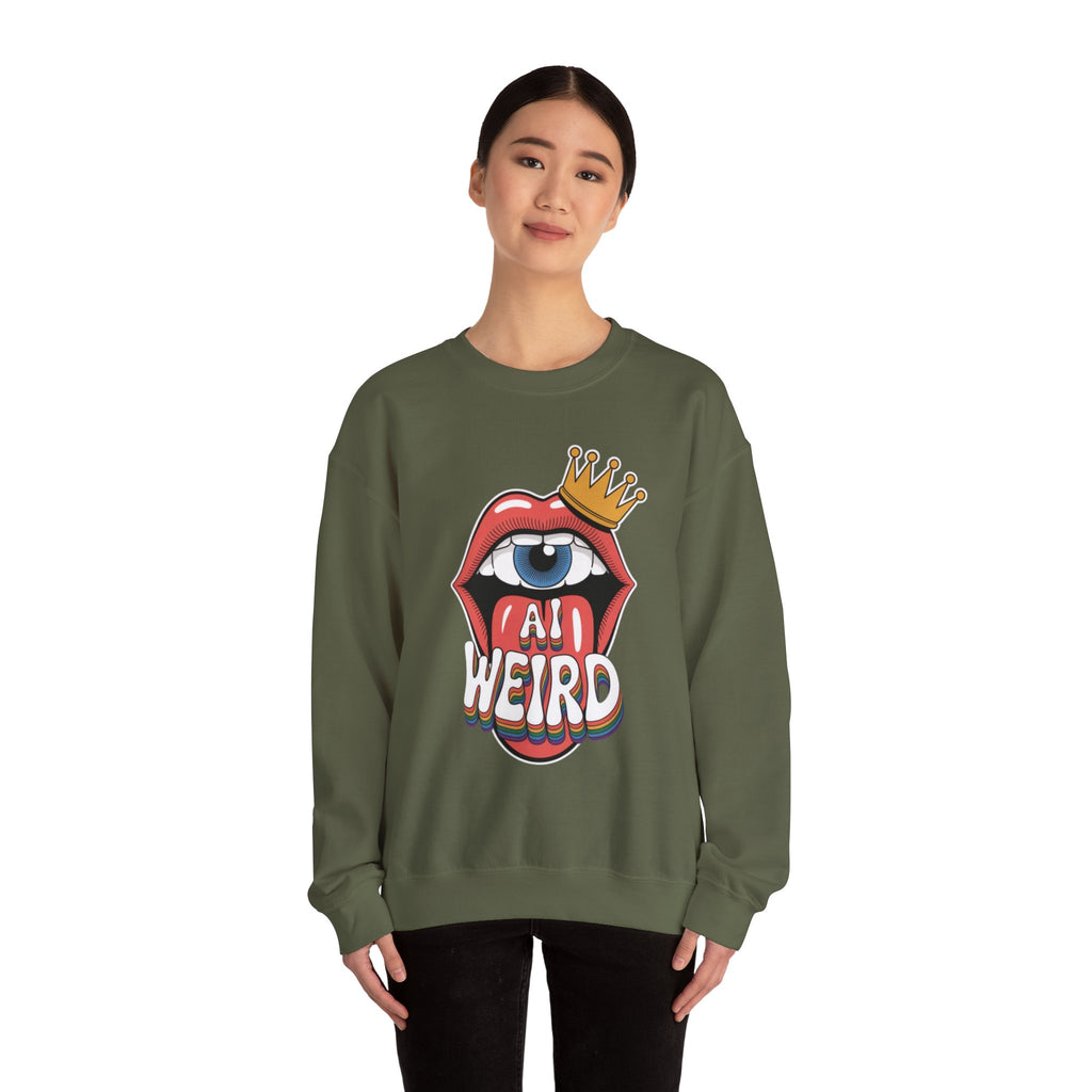 Ai Weird  "Royal Oddbyte" Unisex Heavy Blend™ Crewneck Sweatshirt