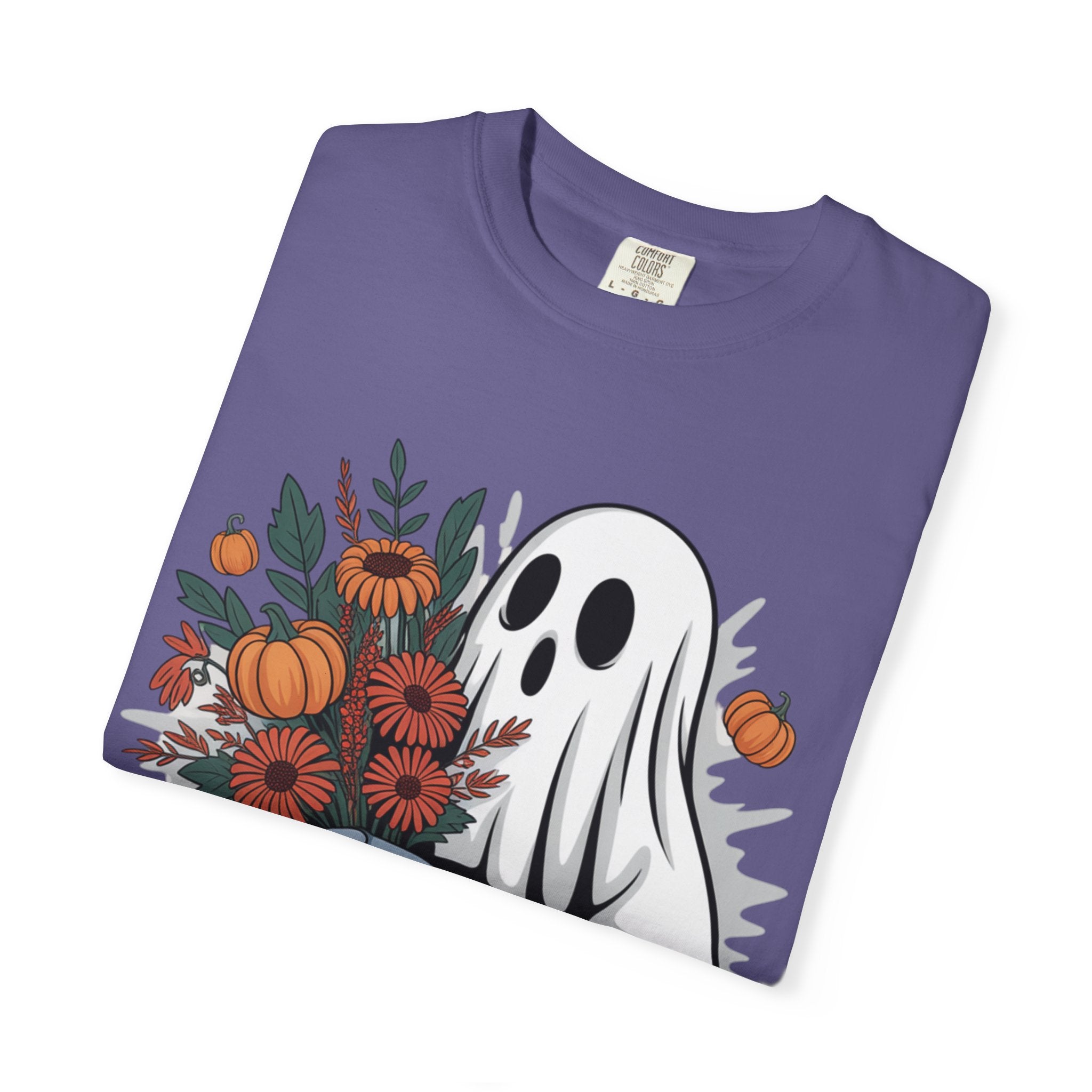 AI WEIRD "Glitch Garden Ghost" Unisex Garment-Dyed T-shirt