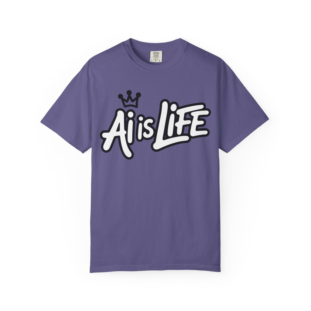 Ai is Life  "Crown Circuit" Unisex Garment-Dyed T-shirt