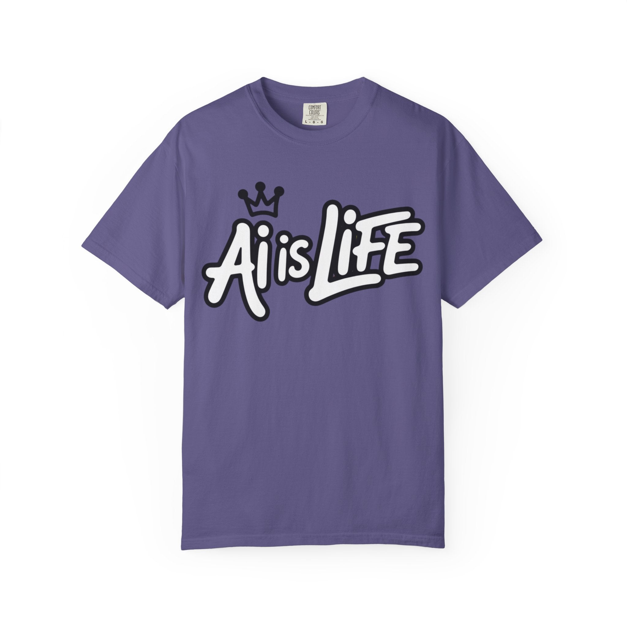 Ai is Life  "Crown Circuit" Unisex Garment-Dyed T-shirt