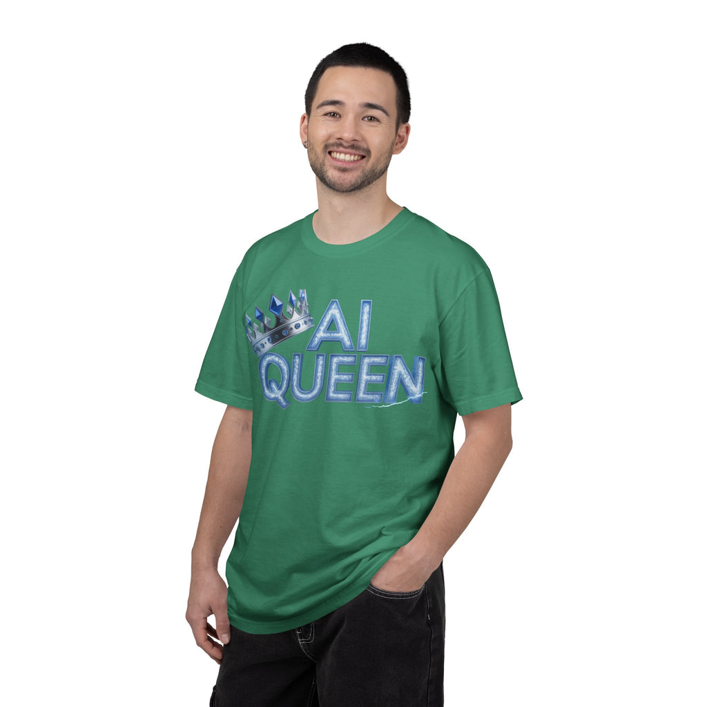 AI Queen "Frost Crown Frequency" Unisex Garment-Dyed T-shirt