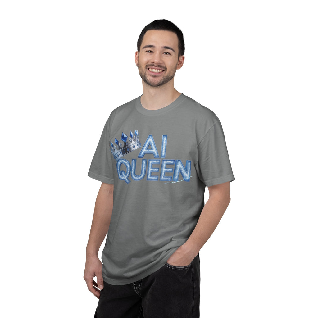 AI Queen "Frost Crown Frequency" Unisex Garment-Dyed T-shirt