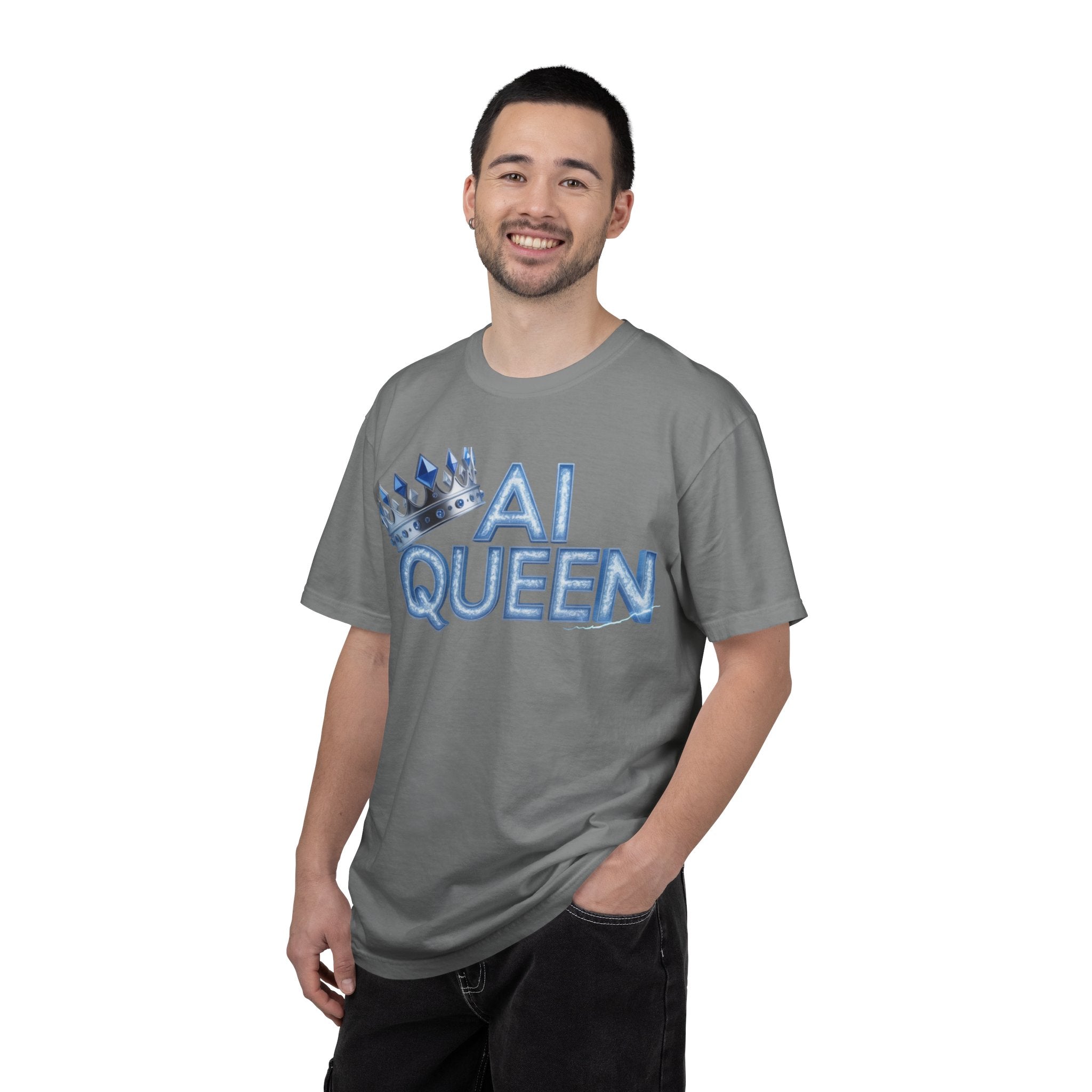 AI Queen "Frost Crown Frequency" Unisex Garment-Dyed T-shirt