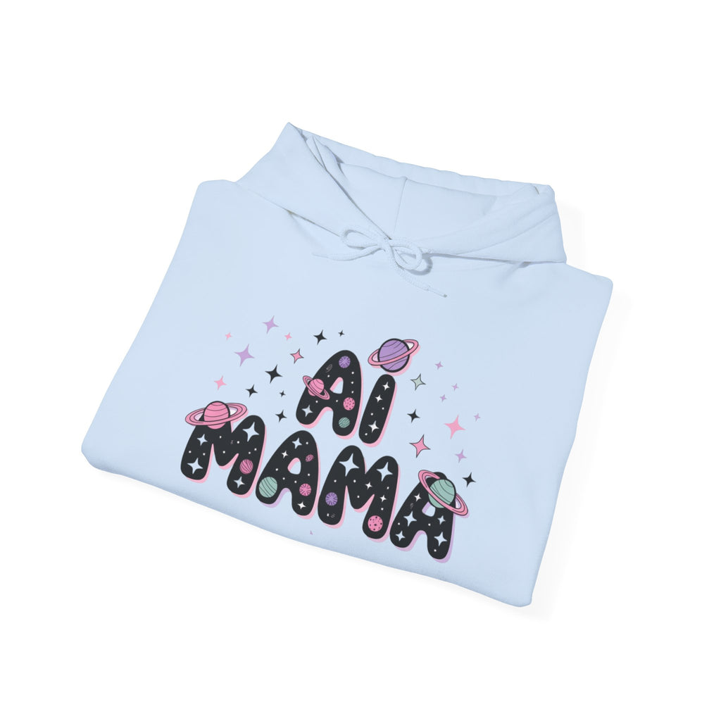AI Mama Hoodie — Cute Space-Themed “Digital Daydreamer” Graphic Pullover