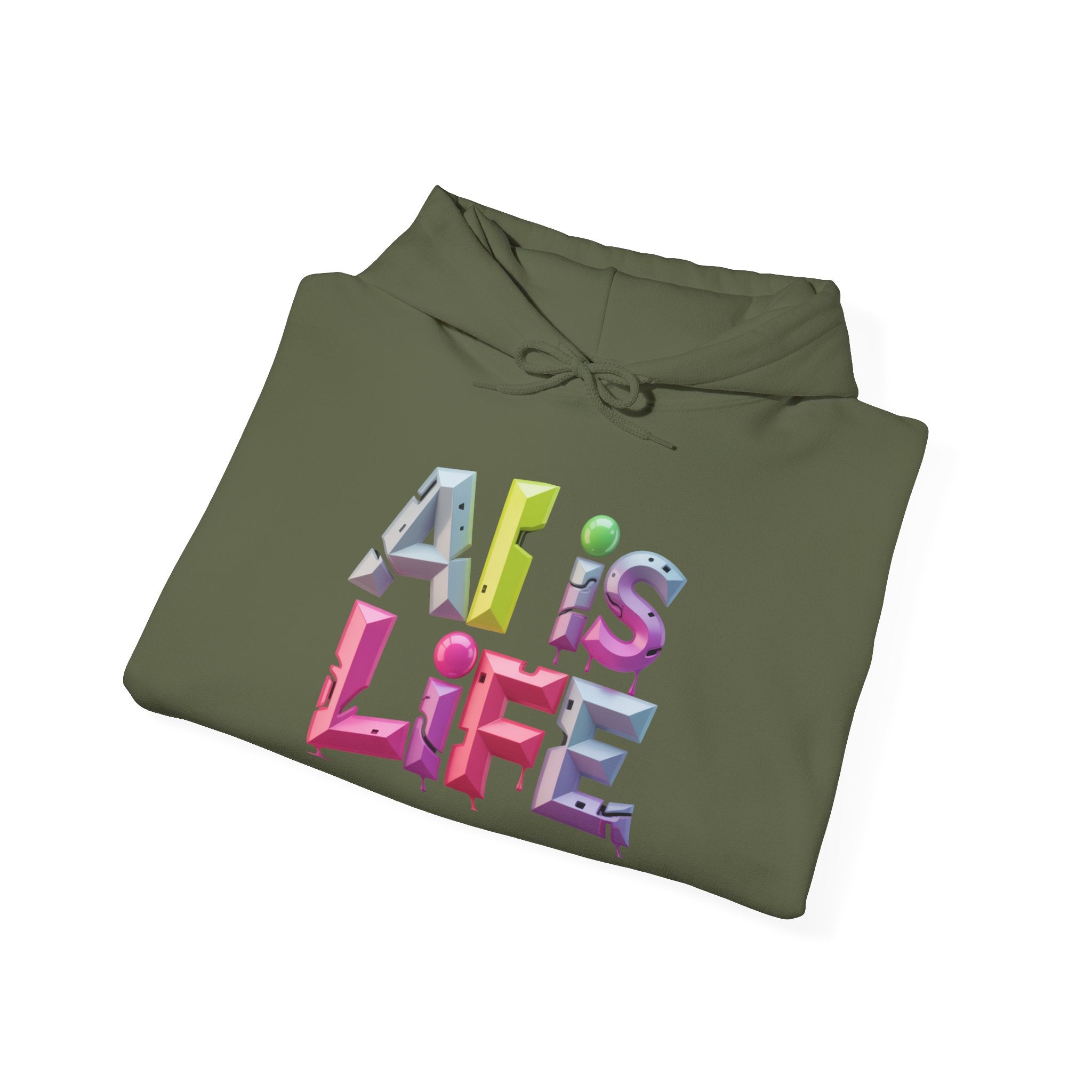 Ali is Life "GRAFFITI DIMENSION" Colorful Text Pullover Hoodie