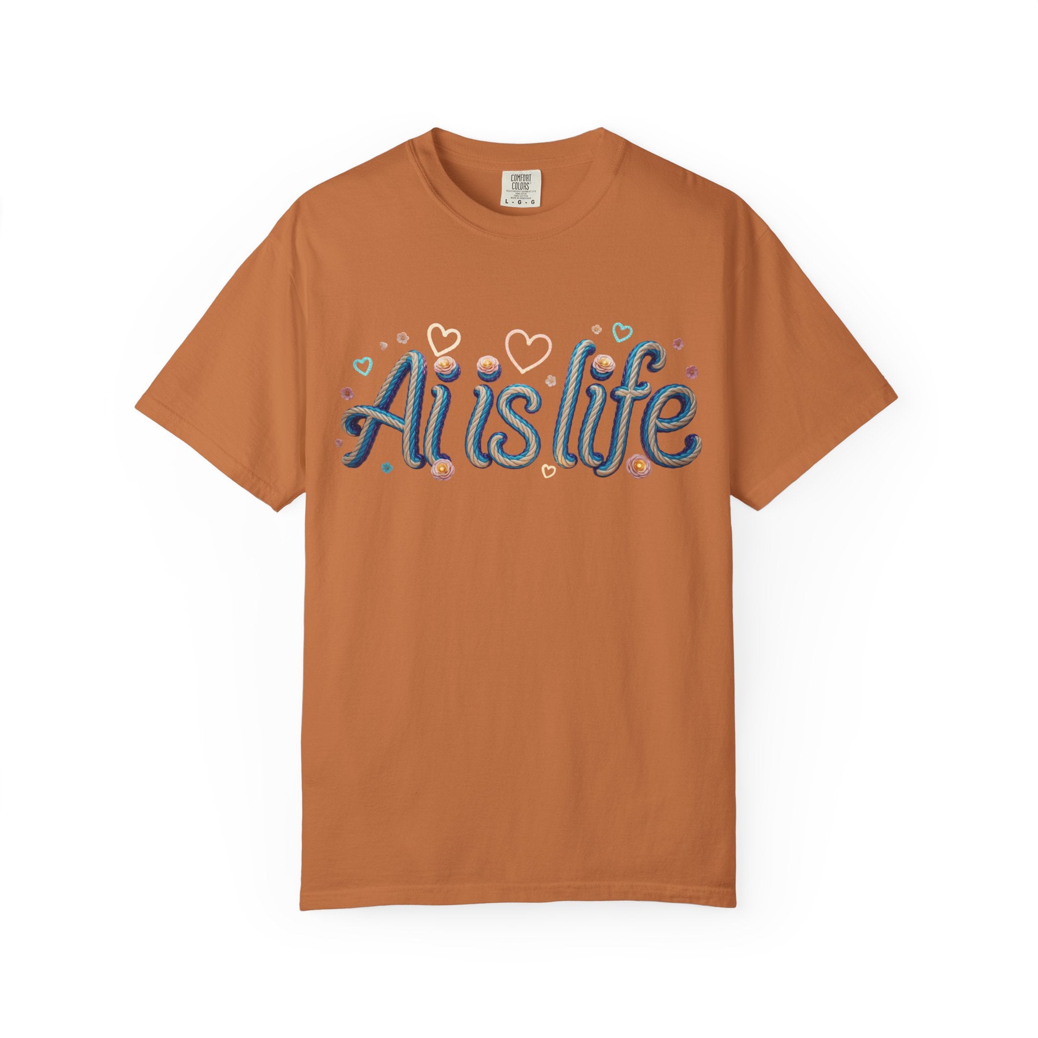 AI is Life  "TWISTED BEAUTY" Unisex Garment-Dyed T-shirt
