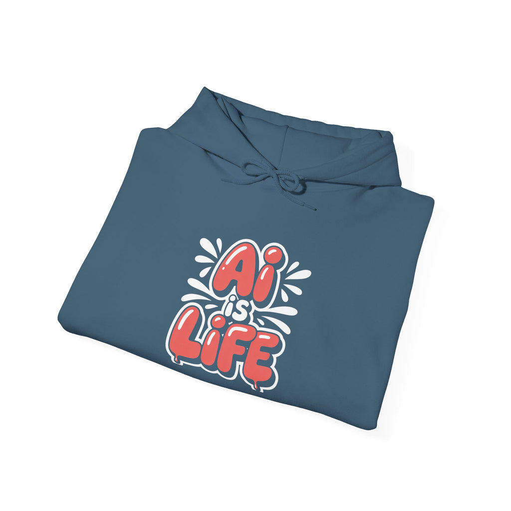 AI IS LIFE "Neural Pop" Unisex Heavy Blend™ Hooded Sweatshirt