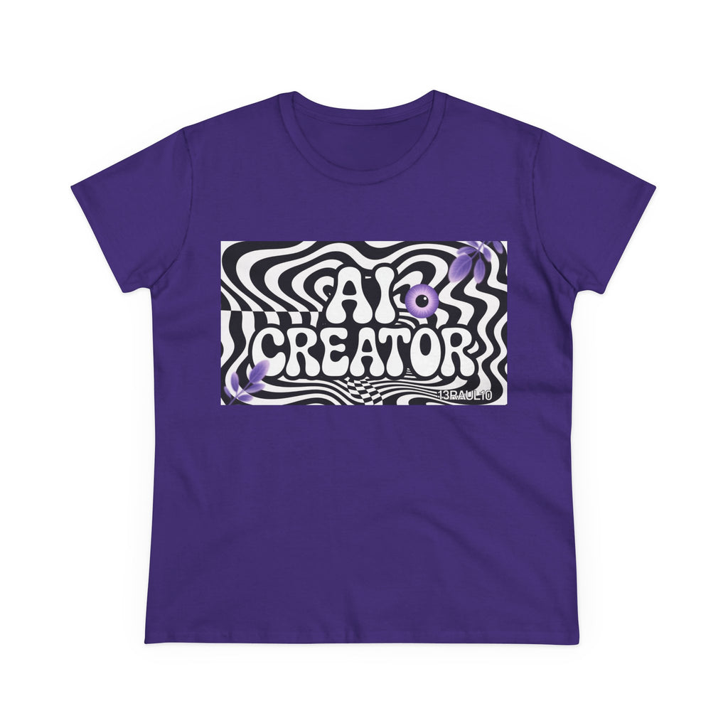 AI Creator  "Optic Loop" Women's Midweight Cotton Tee