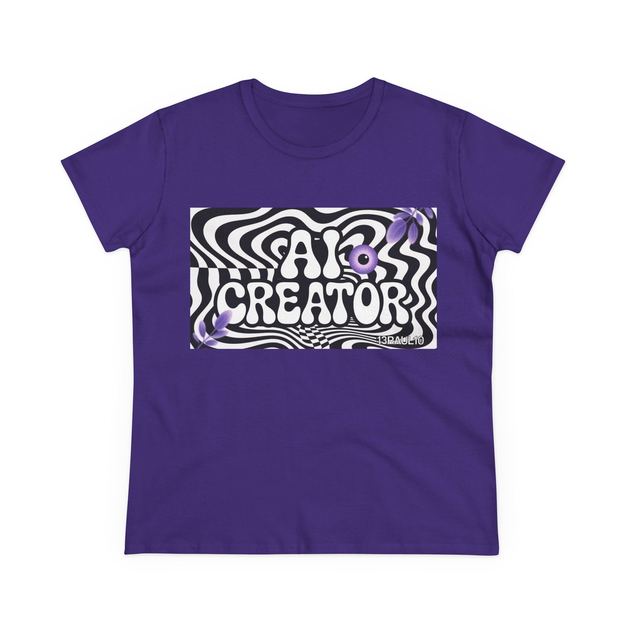AI Creator  "Optic Loop" Women's Midweight Cotton Tee
