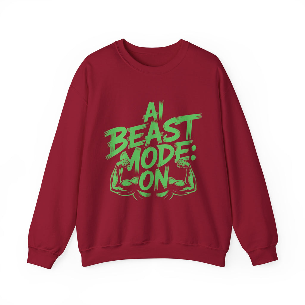 AI BEAST MODE: ON “DIGITAL HULK ENERGY” Unisex Heavy Blend™ Crewneck Sweatshirt