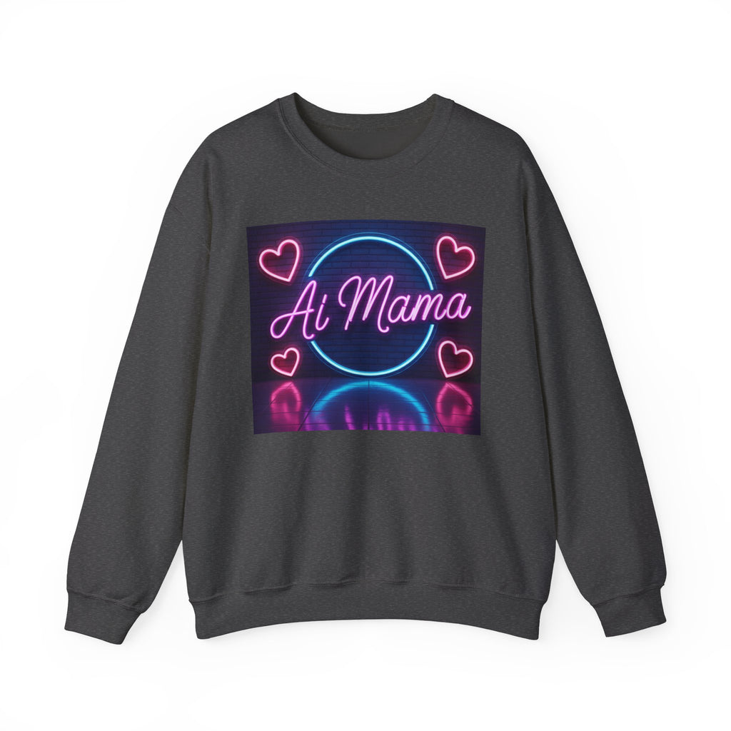 AI MAMA “ Electric Love Loop ” Unisex Heavy Blend™ Crewneck Sweatshirt