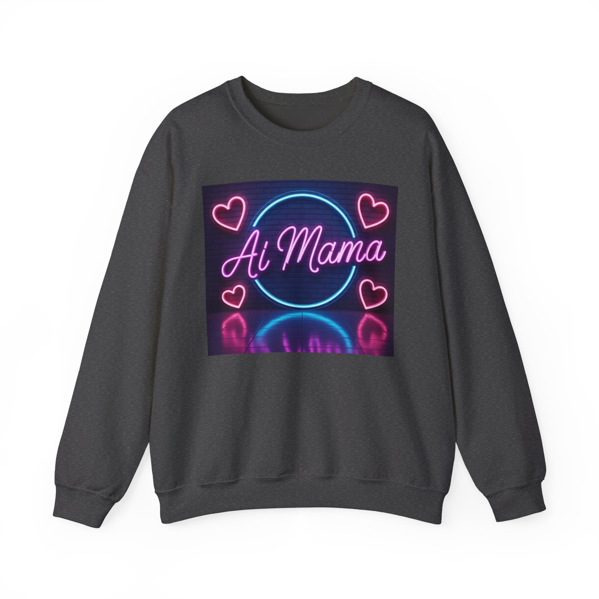 AI MAMA “ Electric Love Loop ” Unisex Heavy Blend™ Crewneck Sweatshirt
