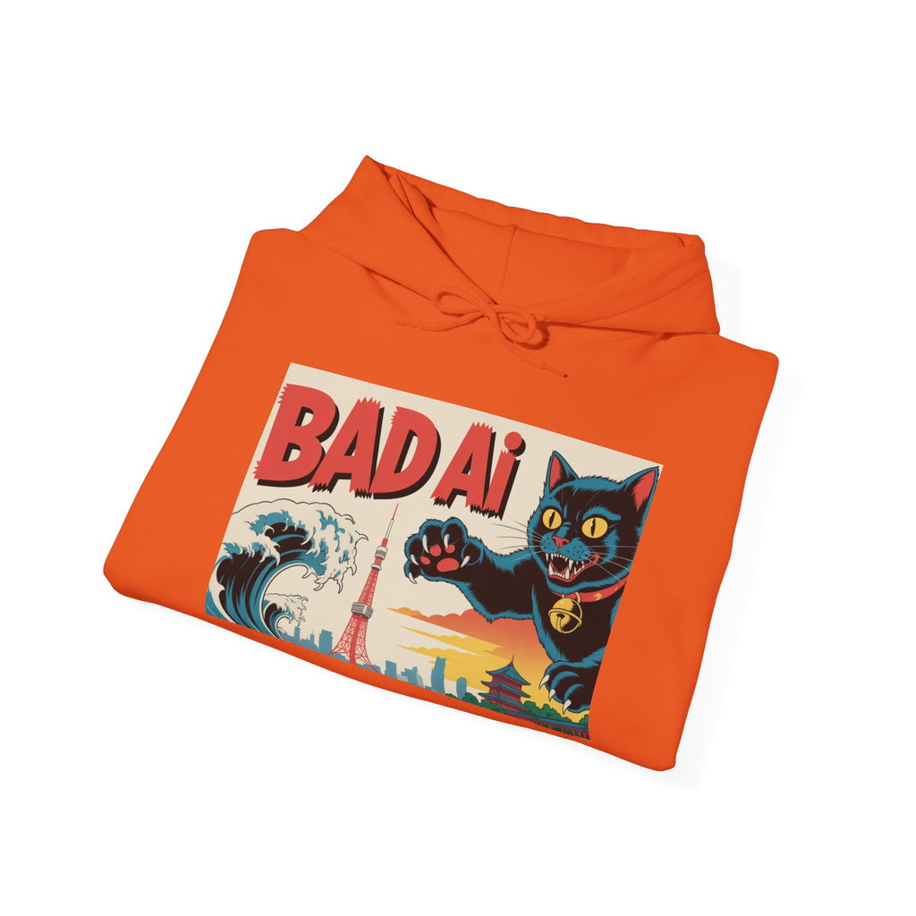 BAD AI " Kaiju Kitty " Unisex Heavy Blend™ Hooded Sweatshirt