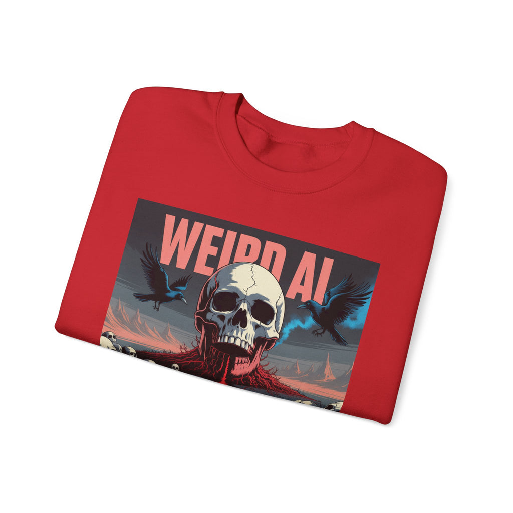 Weird AI  "Skeleton Volcano Edition” Unisex Heavy Blend™ Crewneck Sweatshirt