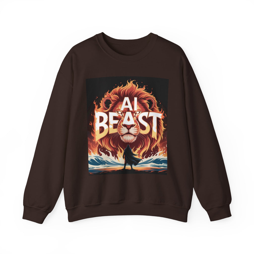 AI BEAST “Majestic Upload” Unisex Heavy Blend™ Crewneck Sweatshirt