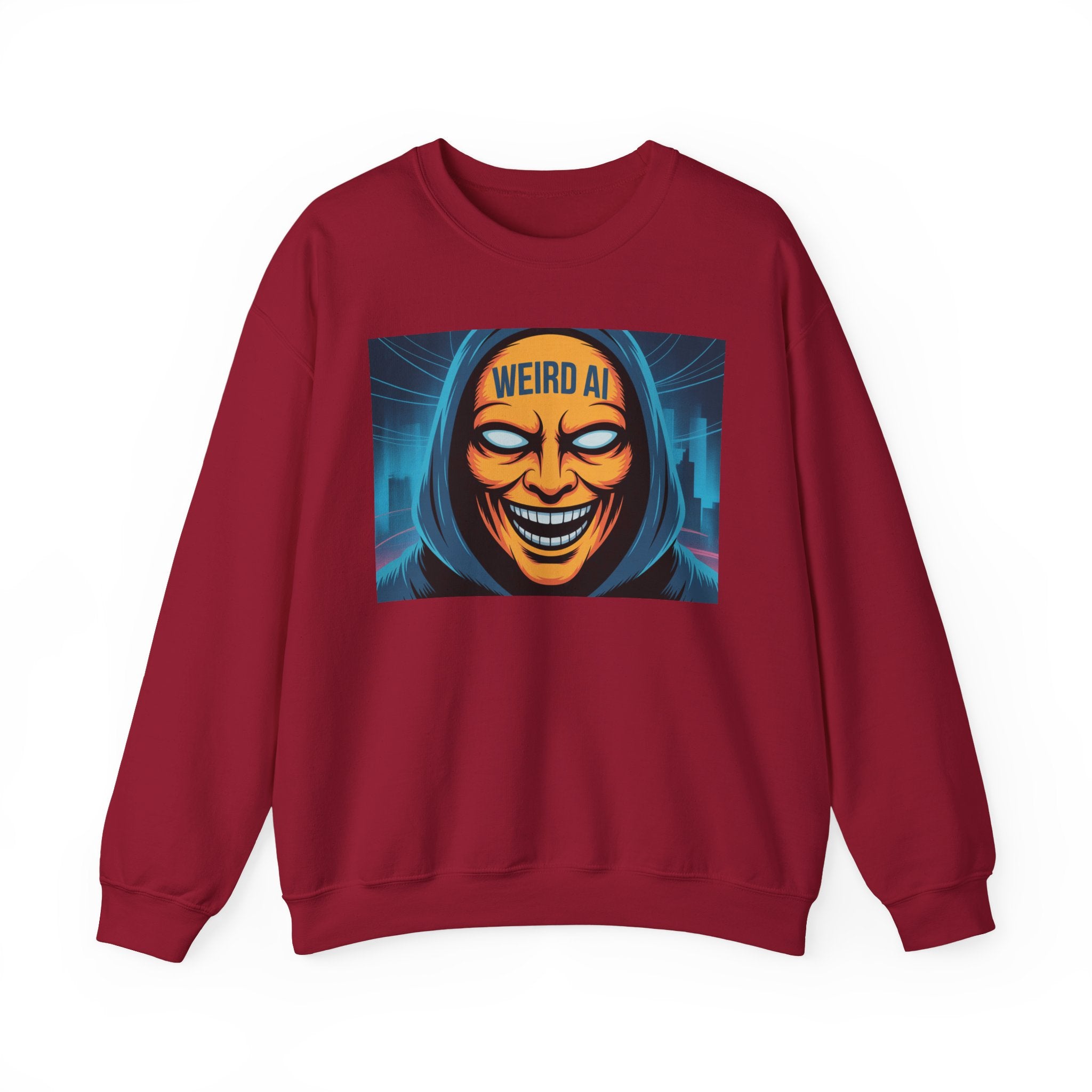 Weird AI "Masked Mode" Unisex Heavy Blend™ Crewneck Sweatshirt