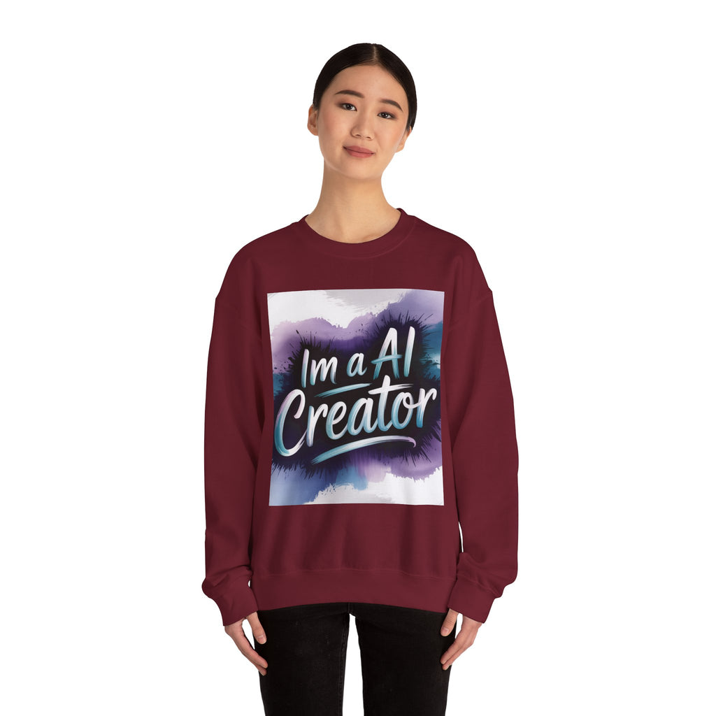 I’m a AI Creator "DIGITAL BRUSHSTROKE" Unisex Garment-Dyed Sweatshirt