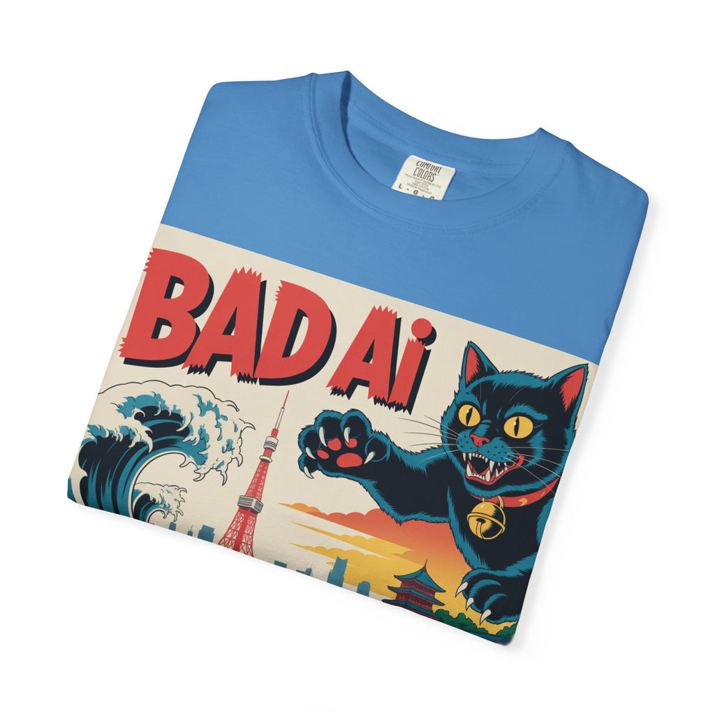 BAD AI  " Kaiju Kitty "  Unisex Garment-Dyed T-shirt