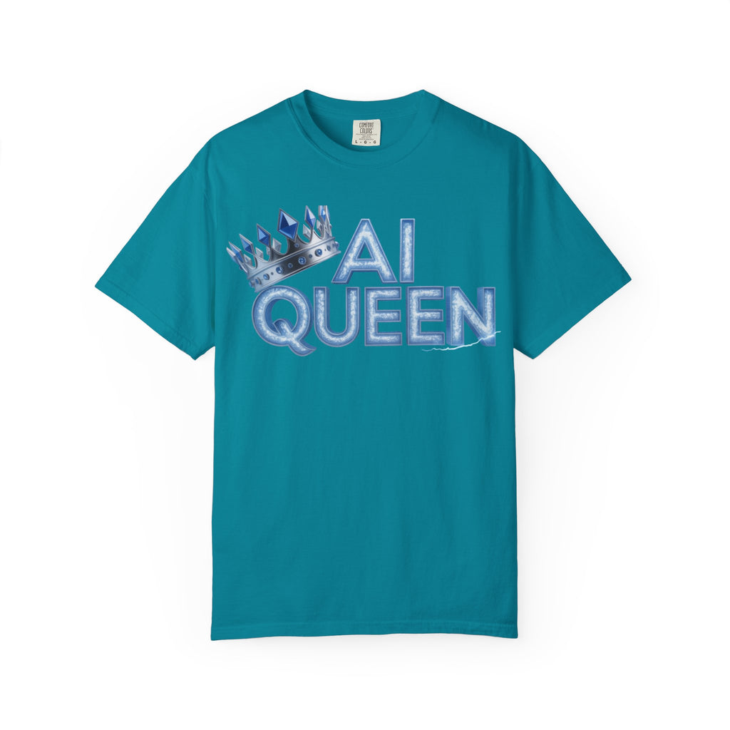 AI Queen "Frost Crown Frequency" Unisex Garment-Dyed T-shirt
