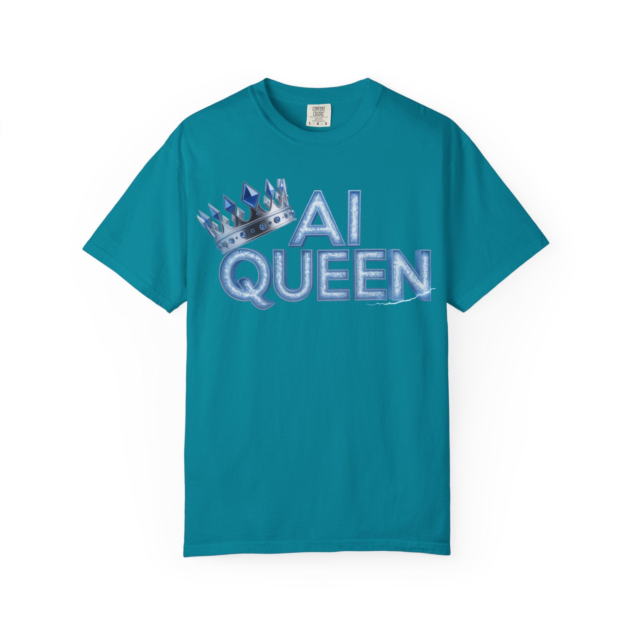 AI Queen "Frost Crown Frequency" Unisex Garment-Dyed T-shirt