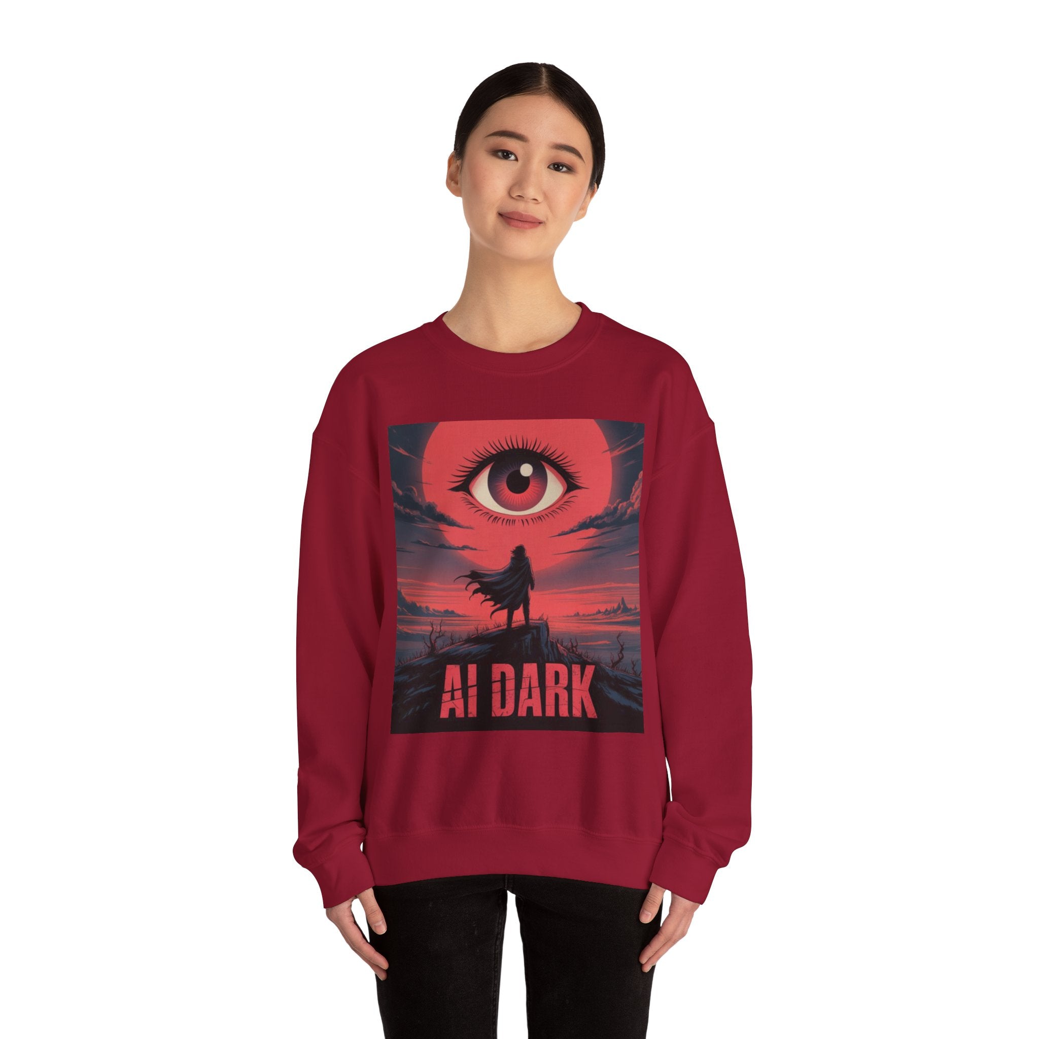 AI DARK “Shadow Protocol” Unisex Heavy Blend™ Crewneck Sweatshirt