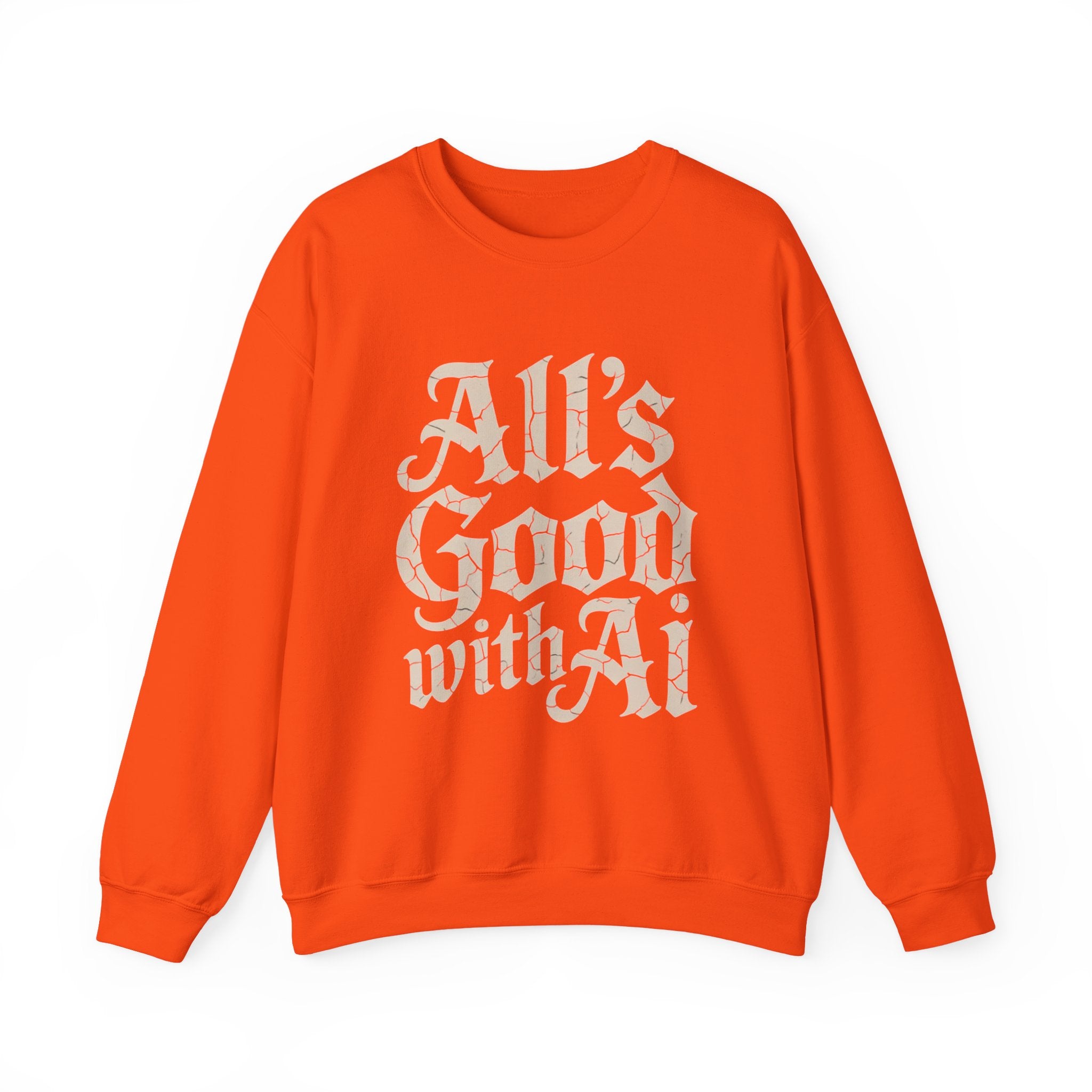 ALL’S GOOD WITH AI “Cracked Code Classic” Unisex Heavy Blend Crewneck Sweatshirt