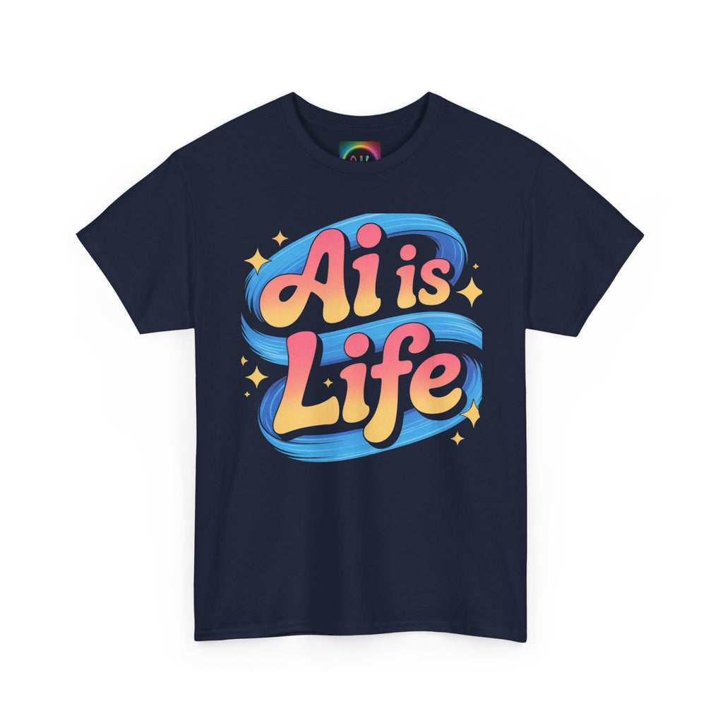 Al is Life "COSMIC SWIRL" — Colorful Retro Graphic Tee T‑Shirt