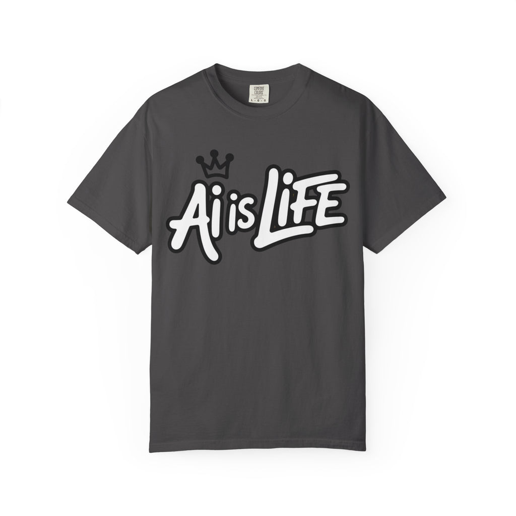 Ai is Life  "Crown Circuit" Unisex Garment-Dyed T-shirt