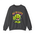 AI IS LIFE  " Happy Glitch "  Unisex Heavy Blend™ Crewneck Sweatshirt