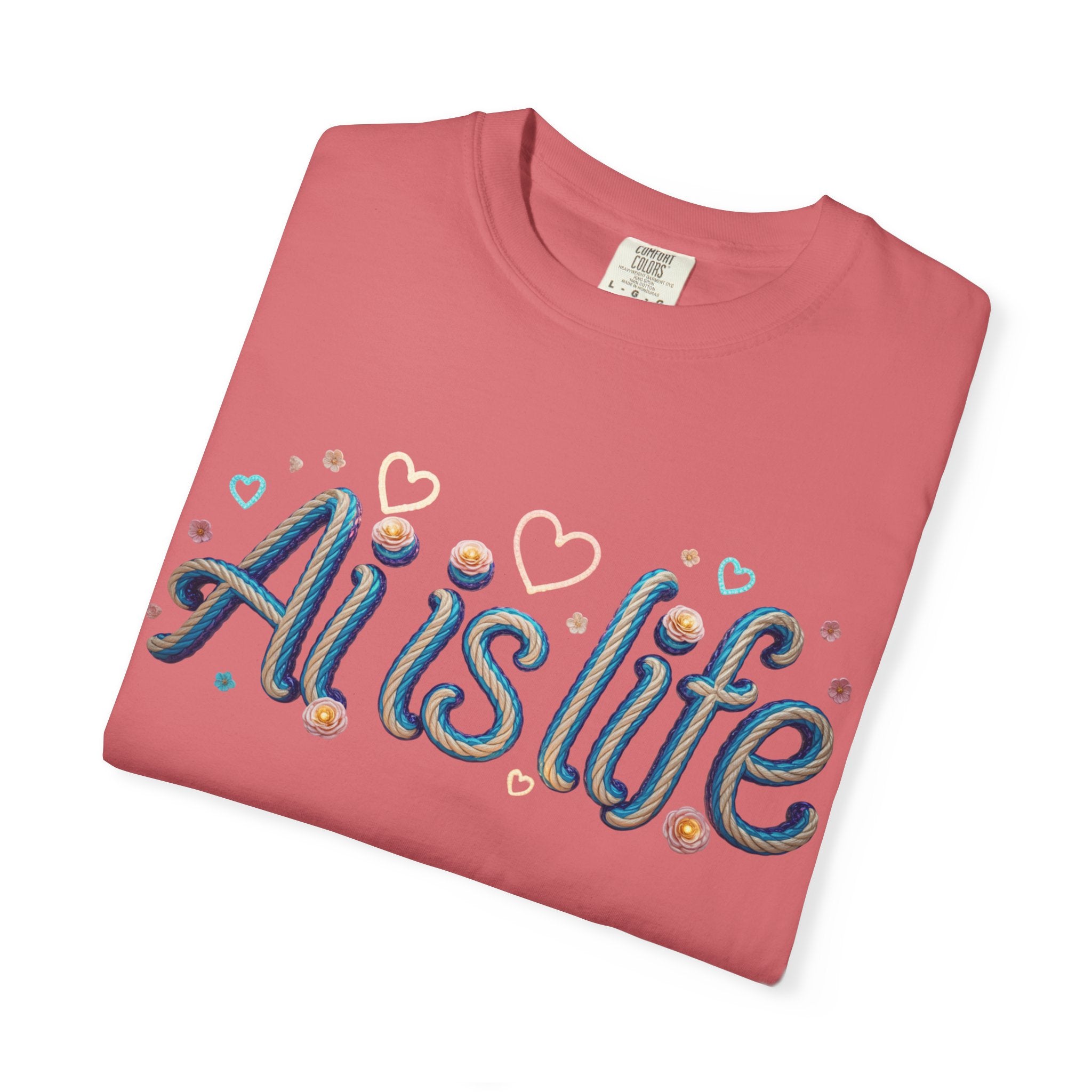 AI is Life  "TWISTED BEAUTY" Unisex Garment-Dyed T-shirt