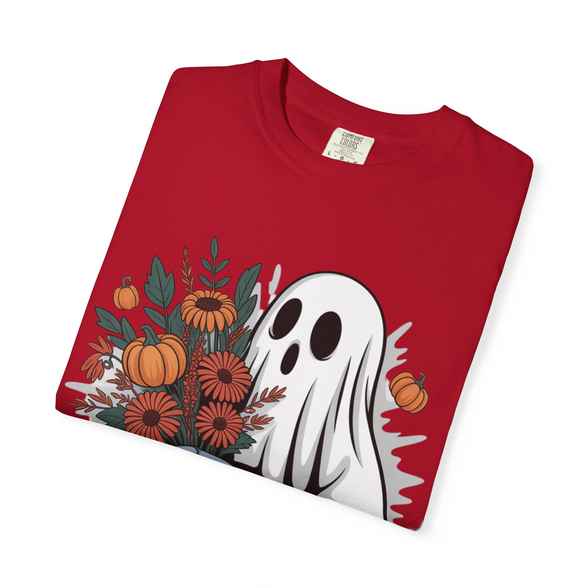 AI WEIRD "Glitch Garden Ghost" Unisex Garment-Dyed T-shirt
