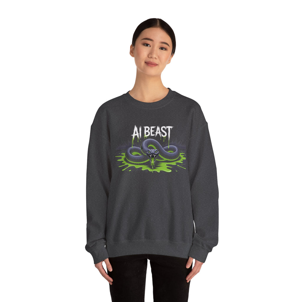 AI BEAST  "Digital Venom" Unisex Heavy Blend™ Crewneck Sweatshirt