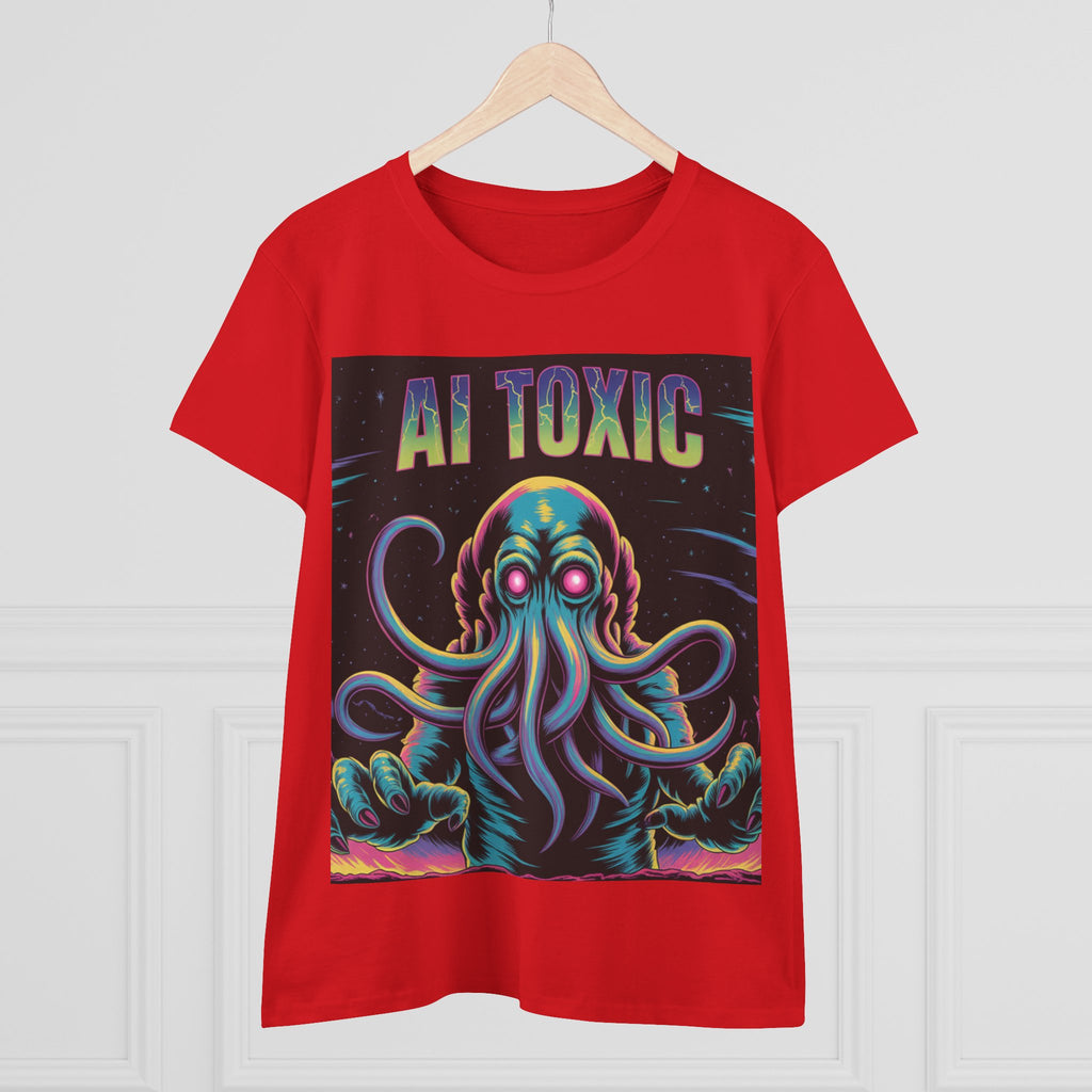 AI TOXIC  "Data Overlord" Women's Midweight Cotton Tee