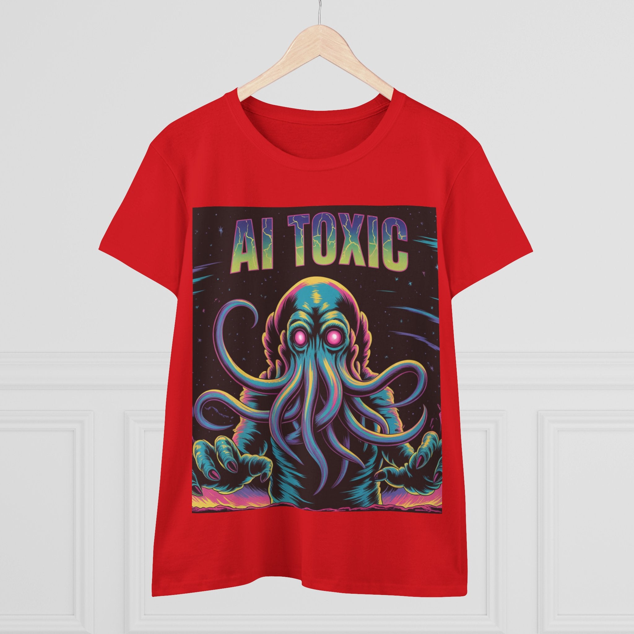 AI TOXIC  "Data Overlord" Women's Midweight Cotton Tee