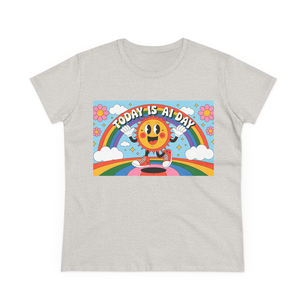 Today Is AI Day  "Sunshine Circuit" Women's Midweight Cotton Tee